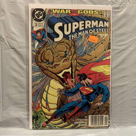 #3 Superman The Man of Steel War of the Gods DC Comics BT 9442