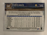 #115 Khris Davis Milwaukee Brewers 2015 Topps Series One Baseball Card