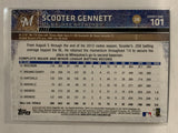 #101 Scooter Gennett Milwaukee Brewers 2015 Topps Series One Baseball Card