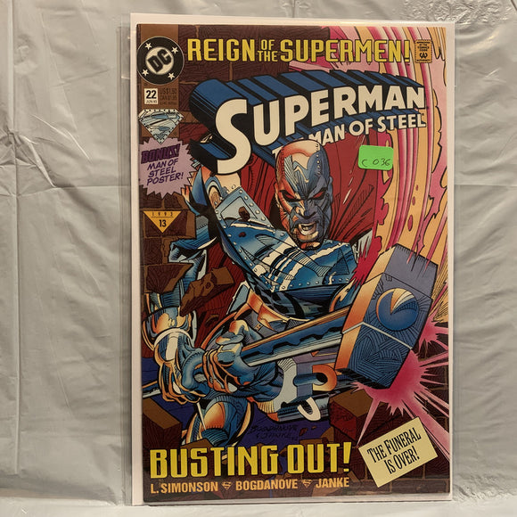 #22 Superman The Man of Steel Busting Out Reign of the Supermen DC Comics BT 9463
