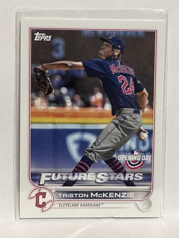 #85 Triston Mckenzie Future Stars Cleveland Guardians 2022 Topps Opening Day Baseball Card