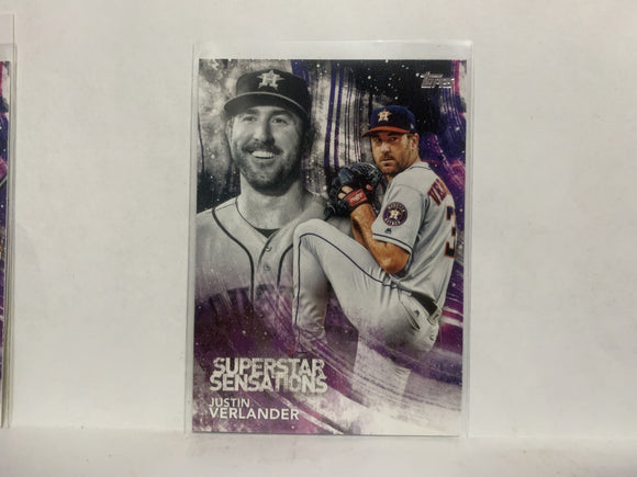 SSS-26 Justin Verlander Superstar Sensations Houston Astros 2018 Topps Series 1 Baseball Card NZ