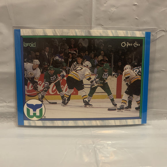 #304 1988-89 Final Standing Hartford Whalers  1989-90 O-Pee-Chee  Hockey Card HA