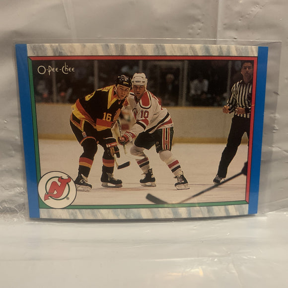 #308 1988-89 Final Standing New Jersey devils 1989-90 O-Pee-Chee  Hockey Card HA