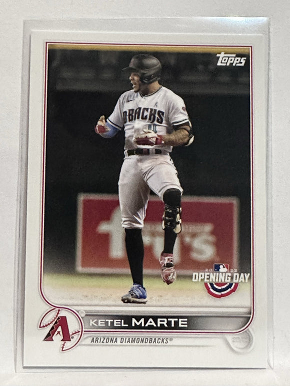 #217 Ketel Marte Arizona Diamondbacks 2022 Topps Opening Day Baseball Card