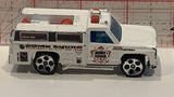 White Bomb Squad Truck  Hot Wheels Toy Diecast Car