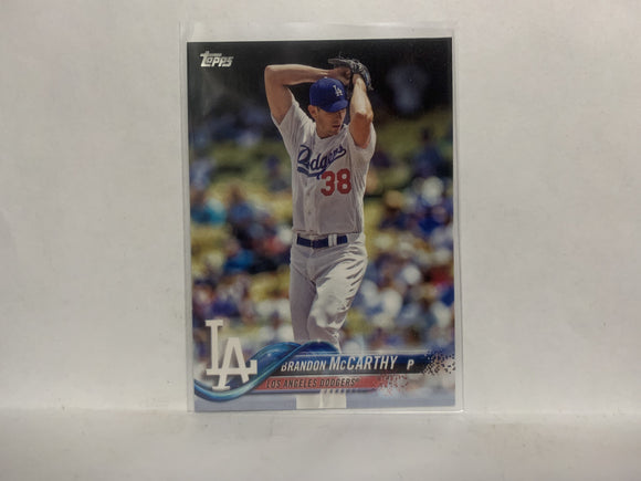 #338 Brandon McCarthy Los Angeles Dodgers 2018 Topps Series 1 Baseball Card NZ