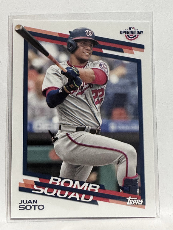 #BS-20 Juan Soto Bomb Squad Washington Nationals 2022 Topps Opening Day Baseball Card