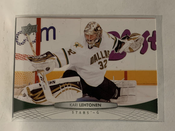 #141 Kari Lehtonen Dallas Stars 2011-12 Upper Deck Series One Hockey Card