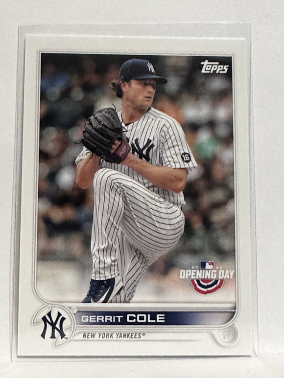 #101 Gerrit Cole  New York Yankees 2022 Topps Opening Day Baseball Card