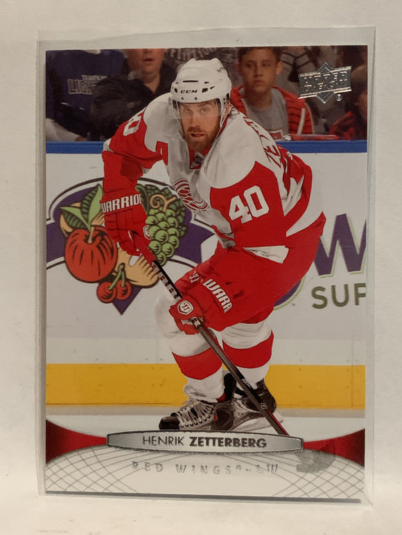 #138 Henrik Zetterberg Detroit Red Wings 2011-12 Upper Deck Series One Hockey Card