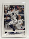 #140 Trey Amburgey Rookie New York Yankees 2022 Topps Opening Day Baseball Card