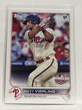 #56 Matt Vierling Rookie Philadelphia Phillies 2022 Topps Opening Day Baseball Card