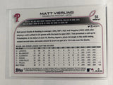 #56 Matt Vierling Rookie Philadelphia Phillies 2022 Topps Opening Day Baseball Card