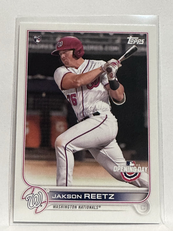 #114 Jakson Reetz Rookie Washington Nationals 2022 Topps Opening Day Baseball Card