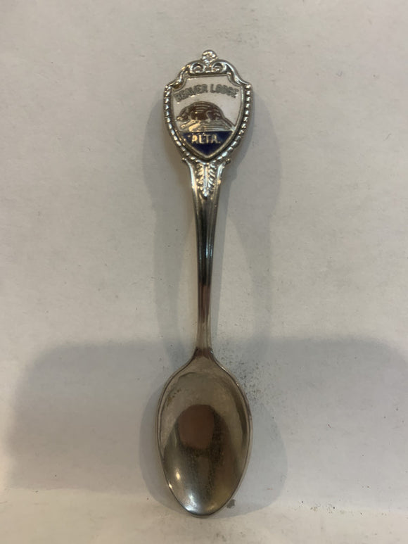 Beaver Lodge Alta Alberta Souvenir Spoon