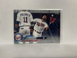 #334 Eddie Rosario Minnesota Twins 2018 Topps Series 1 Baseball Card NZA