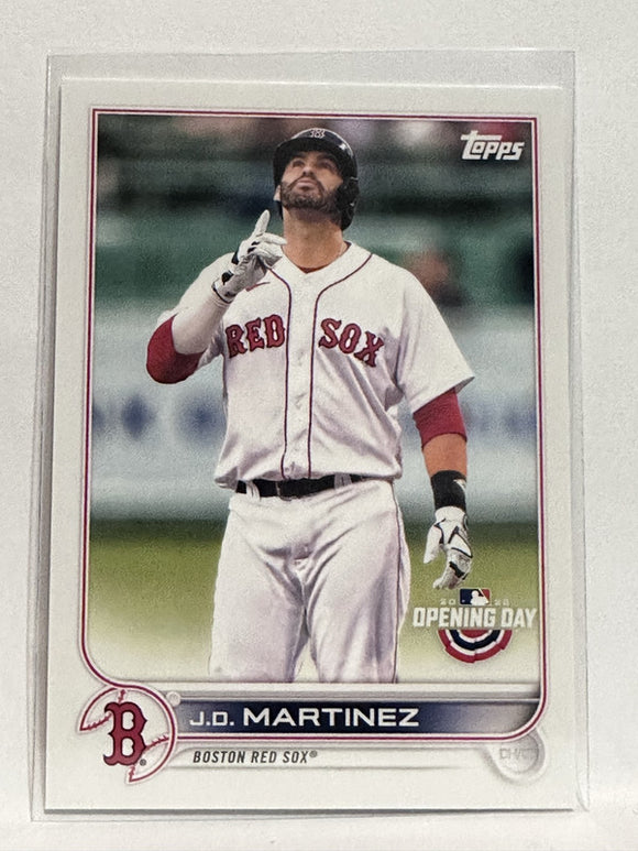 #117 J.D. Martinez Boston Red Sox 2022 Topps Opening Day Baseball Card