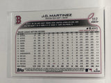 #117 J.D. Martinez Boston Red Sox 2022 Topps Opening Day Baseball Card