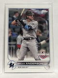 #218 Brian Anderson Miami Marlins 2022 Topps Opening Day Baseball Card