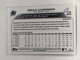 #218 Brian Anderson Miami Marlins 2022 Topps Opening Day Baseball Card