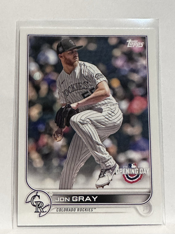 #209 Jon Gray Colorado Rockies 2022 Topps Opening Day Baseball Card