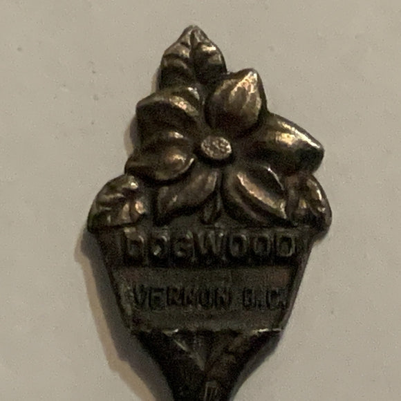 Vernon BC Dogwood Flower British Columbia Collectable Souvenir Spoon CP