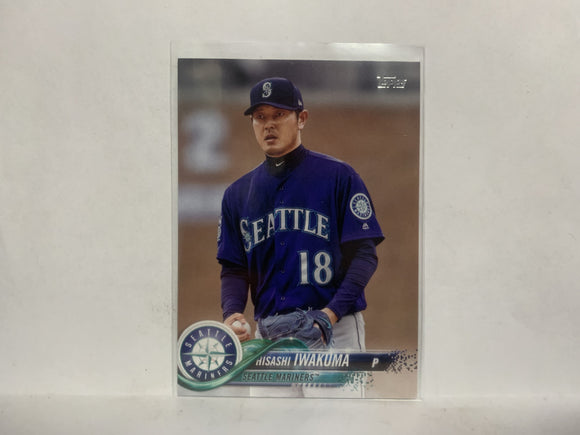 #348 Hisashi Iwakuma Foil Seattle Mariners 2018 Topps Series 1 Baseball Card NZB