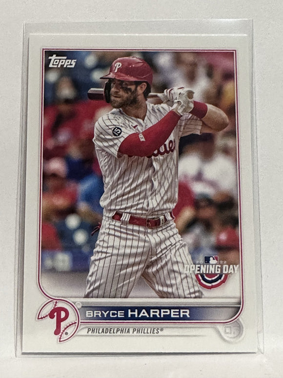 #122 Bryce Harper Philadelphia Phillies 2022 Topps Opening Day Baseball Card