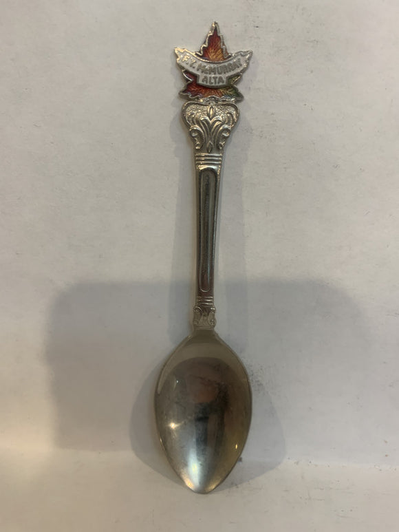 Ft McMurray Alta Maple Leaf Alberta Souvenir Spoon