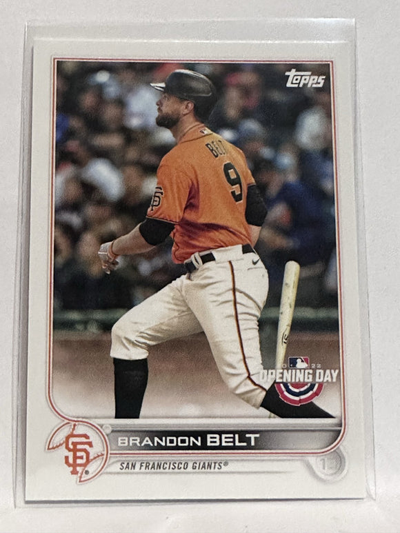 #32 Brandon Belt San Francisco Giants 2022 Topps Opening Day Baseball Card