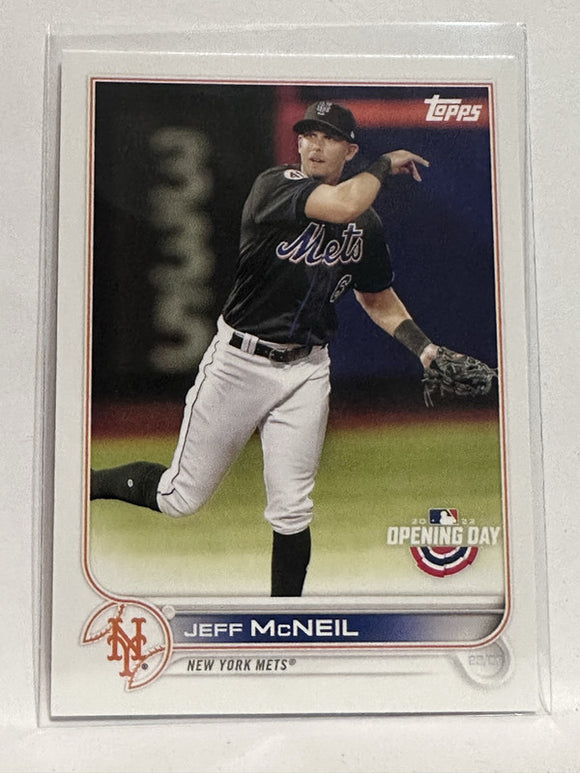 #4 Jeff McNeil New York Mets 2022 Topps Opening Day Baseball Card