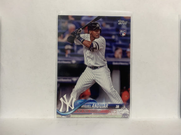 #305 Miguel Andujar Rookie New York Yankees 2018 Topps Series 1 Baseball Card NZB