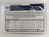 #12 Jeffrey Springs Tampa Bay Rays 2023 Topps Series One Baseball Card