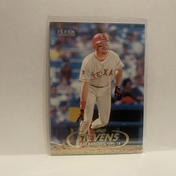 #371 Lee Stevens Texas Rangers 1998 Fleer Tradition Baseball Card HD