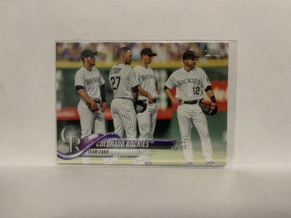 #314 Team Card Colorado Rockies 2018 Topps Series 1 Baseball Card NZC