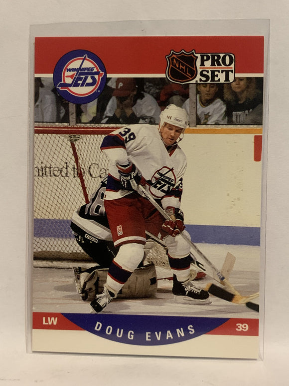 #561 Doug Evans Winnipeg Jets 1990-91 Pro Set Hockey Card