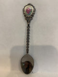 Pink Rose Flowers Souvenir Spoon