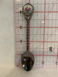 Pink Rose Flowers Souvenir Spoon