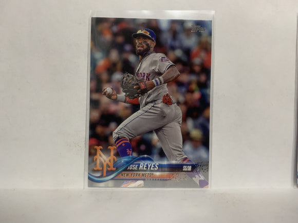 #345 Jose Reyes New York Mets 2018 Topps Series 1 Baseball Card NZC