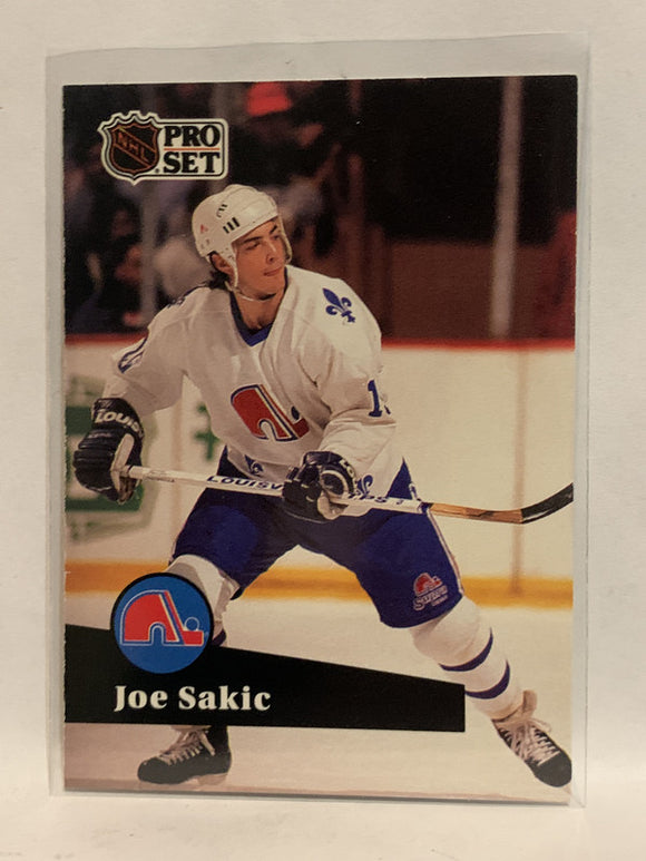 #199 Joe Sakic Quebec Nordiques 1991-92 Pro Set Hockey Card