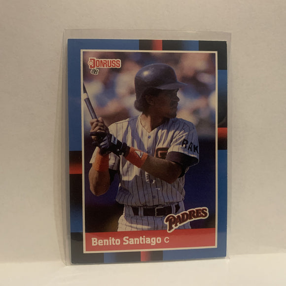 #114 Benito Santiago San Diego Padres 1988 Donruss Baseball Card HD