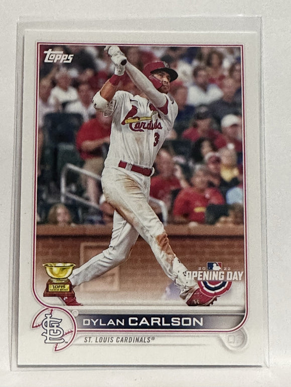 #197 Dylan Carlson All Star Rookie St Louis Cardinals 2022 Topps Opening Day Baseball Card