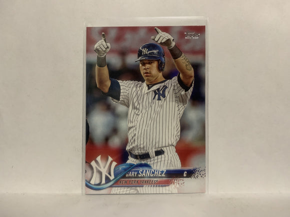 #340 Gary Sanchez New York Yankees 2018 Topps Series 1 Baseball Card NZC