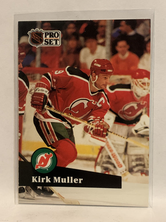 #134 Kirk Muller New Jersey Devils 1991-92 Pro Set Hockey Card