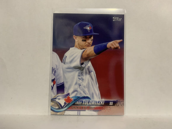 #302 Troy Tulowitzki Toronto Blue Jays 2018 Topps Series 1 Baseball Card NZC