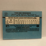 #297 Todd Eric Benzinger Boston Red Sox 1988 Donruss Baseball Card HD