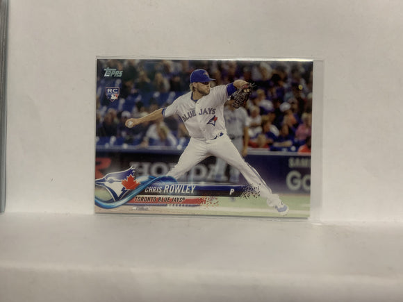 #315 Chris Rowley Rookie Toronto Blue Jays 2018 Topps Series 1 Baseball Card NZC