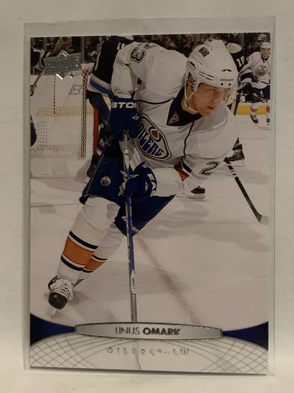 #130 Linus Omark Edmonton Oilers 2011-12 Upper Deck Series One Hockey Card