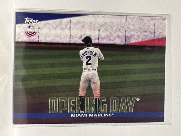 #OD-10 Opening Day Miami Marlins 2022 Topps Opening Day Baseball Card